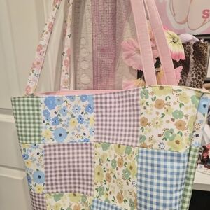 Floral Patchwork Tote Bag